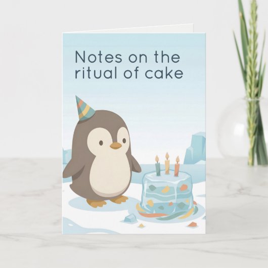 Carte Penguin Birthday | Dry Humour Custom Birthday (Devant)