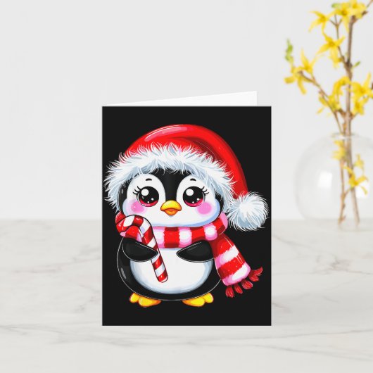 Carte Penguin Christmas Lover Uni-adult Black Small Mode (Fleur jaune)