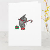 Carte Penguin de Christmas (Fleur jaune)