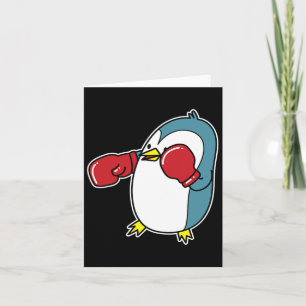 Carte Penguin fait la boxe
