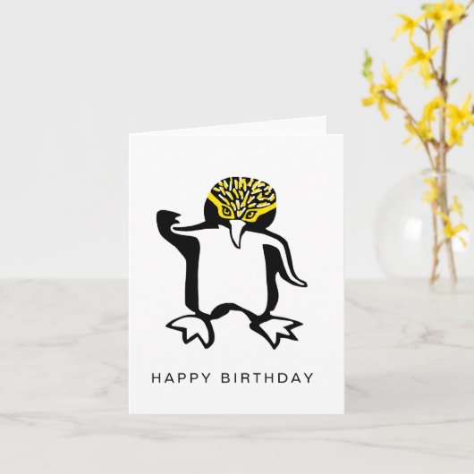 Carte PENGUIN - Faune - Nature (Fleur jaune)