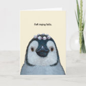 Carte penguin hello card (Devant)