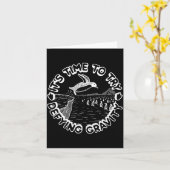 Carte Penguin It's Time To Try Defying Gravity  (Fleur jaune)