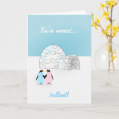 Carte Penguin mariage (Fleur jaune)