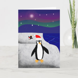 Carte Penguin-ning à ressembler à Noël