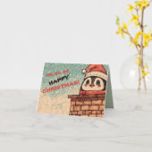 Carte Penguin Père Noël (Fleur jaune)