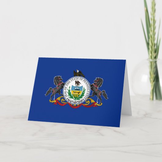 Carte Pennsylvanian Flag & Seal, Flag of Pennsylvania (Devant)