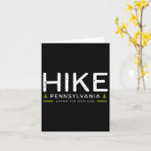 Carte Pennsylvanie Hickory Run State Park Hike Tree Retr (Fleur jaune)
