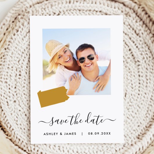 Carte Pennsylvanie Mariage photo Enregistrer la ca