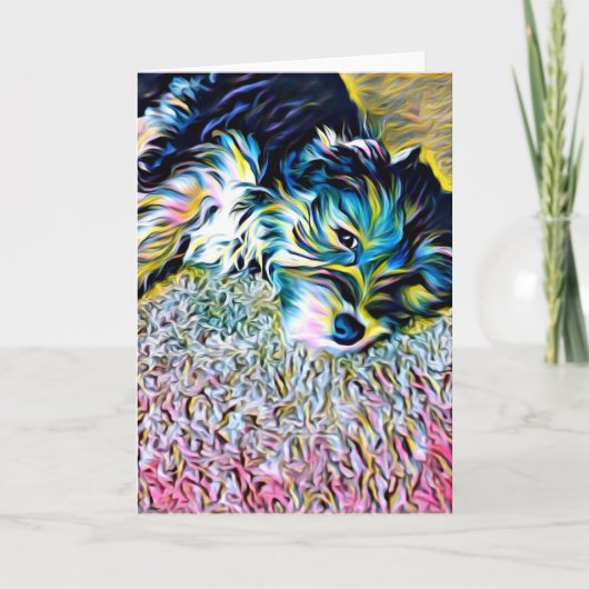 Carte Penny the Morkie notecard (Devant)