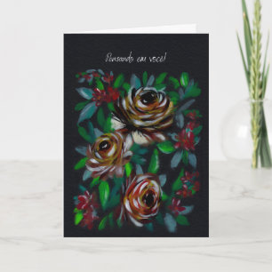 Carte Pensando em Você Floral Sympathie Portugais