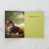 Carte "Pensant à toi" Chat Chaton (Intérieur)