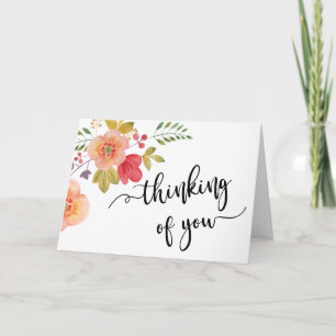 Carte pensant à vous condoléances endeuillée perte aimée
