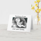 Carte Pensant à vous, et à votre famille (Fleur jaune)