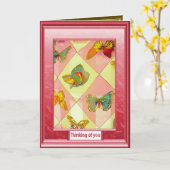 Carte Pensant à vous, reconstitution historique de (Fleur jaune)