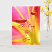 Carte Pense À Toi. (Fleur jaune)