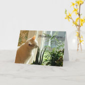 Carte Pense à toi. (Fleur jaune)