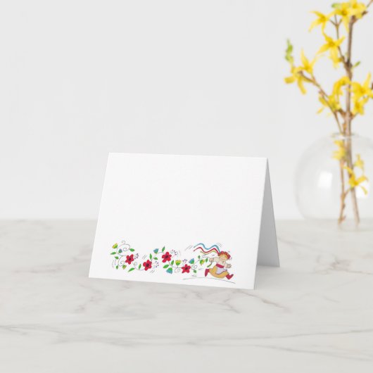 Carte Pense à toi ! (Fleur jaune)