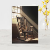 Carte Pense à toi Chaise berçante vide (Fleur jaune)