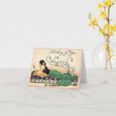 Carte Pense à toi... Impression vintage (Fleur jaune)