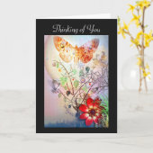 Carte Pensée à vous (Fleur jaune)