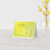 Carte Pensée à vous (Fleur jaune)