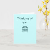 Carte Pensée à vous (Fleur jaune)