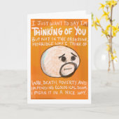 Carte Pensée à vous (Fleur jaune)