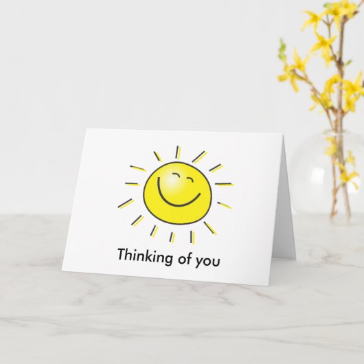 Carte Pensée à vous (Fleur jaune)