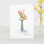 Carte Pensée à vous aquarelle par Mary Dunham Walters (Fleur jaune)