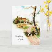 Carte Pensée à vous aujourd'hui (Fleur jaune)