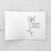 Carte Pensée à vous bouquet de forsythia (Intérieur)