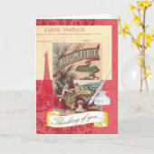 Carte Pensée à vous collage parisien (Fleur jaune)