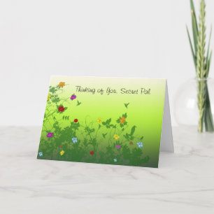 Carte Pensée à vous copain secret