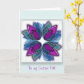 Carte Pensée à vous copain secret (Fleur jaune)