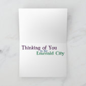 Carte Pensée à vous dans la ville verte (Intérieur)