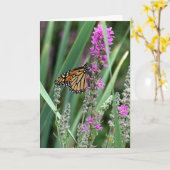 Carte pensée à vous papillon de monarque (Fleur jaune)