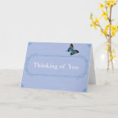 Carte Pensée à vous - papillon simple (Fleur jaune)