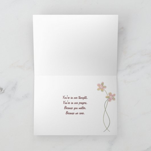 Carte Pensée à vous papillons (Intérieur)