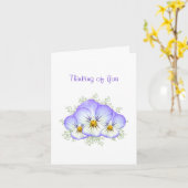 Carte Pensée à vous petit bouquet assez pourpre de (Fleur jaune)