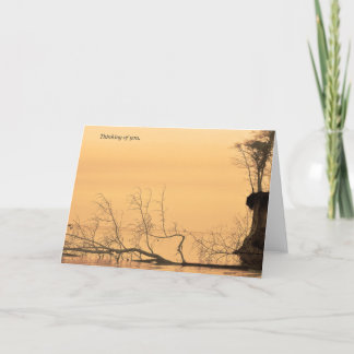 Carte Pensée à vous photographie de l'eau de sépia de