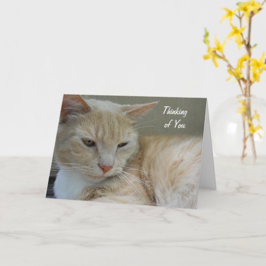 Carte PENSÉE à VOUS photographie faite sur commande (Fleur jaune)