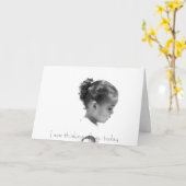 Carte Pensée à vous salutation (Fleur jaune)