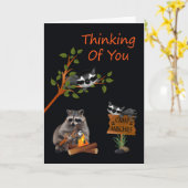 Carte Pensée à vous tandis que vous êtes partis à la (Fleur jaune)