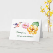 Carte Pensée d'os brisé de vous Fleurs (Fleur jaune)