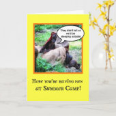 Carte Pensée drôle à vous, colonie de vacances, (Fleur jaune)