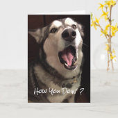 Carte Pensée Drôle De Vous Malamute De L'Alaska Photo Ch (Fleur jaune)