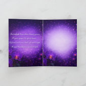 Carte Pensée Élégante de Vous Orchidée Violette Fée (Intérieur)