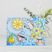 Carte Pensée et citron (Debout devant)