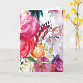 Carte Pensée florale pour toi (Fleur jaune)